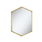 Coaster Furniture Bledel 902356 24 x 34 Inch Hexagonal Wall Mirror - Gold