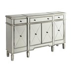 Coaster Furniture Aconitum 102595 4-door Mirrored Storage Accent Cabinet - Silver