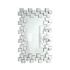 Coaster Furniture Pamela 901838 32 x 47 Inch Rectangular Frameless Wall Mirror - Silver