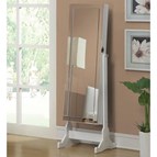 Coaster Furniture Zayas 901827 Cheval Mirror with Jewelry Storage - White