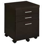 Coaster Furniture Skylar 800894 3-Drawer Home Office Mobile File Cabinet - Cappuccino