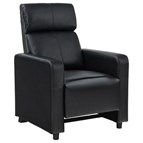 Coaster Furniture Toohey 600181 Upholstered Home Theater Push Back Recliner - Black