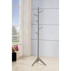 Coaster Furniture Devlin 900632 6 Hook Freestanding Wood Coat Rack Hat Hanger - Grey