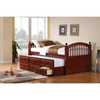 Coaster Furniture Norwood 400381T 3-Drawer Twin Bed with Captains Trundle - Chestnut