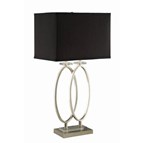 Coaster Furniture Izuku 901662 29-inch Rectangular Shade Table Lamp - Brush Nickel