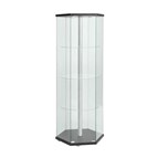 Coaster Furniture Zahavah 950276 4-shelf Hexagonal Clear Glass Curio Cabinet - Black