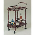 Coaster Furniture Palmer 3512 2-tier Rectangular Wood Bar Cart - Merlot