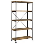 Coaster Furniture Analiese 801542 63-inch 4-shelf Bookshelf - Rustic Nutmeg