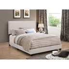 Coaster Furniture Boyd 350051Q Upholstered Queen Panel Bed - Ivory