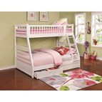 Coaster Furniture Ashton 460180 2-Drawer Wood Twin Over Full Bunk Bed - White