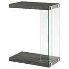 Coaster Furniture Colby 902916 Engineered Wood C-Shaped Side Table - Weathered Grey