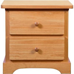 Mako Wood Furniture Polo 800-60 2-Drawer Nightstand (Nightstands - 2 Drawers)