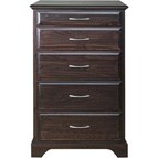 Mako Wood Furniture Symphony 2900-30 5-Drawer Chest (Chocolate)