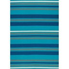 Kalora Interiors Shore Teal/Navy Stripes Flatweave Rug (5x8)