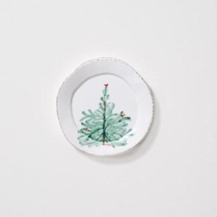 Vietri Lastra Holiday Canape Plate (Plates - Bread and Butter)