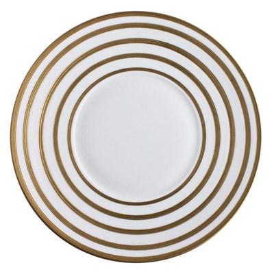 J.L Coquet Hemisphere Salad/Dessert Plate - Gold Stripe (Plates - Dessert)