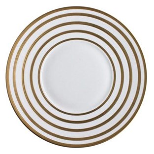 J.L Coquet Hemisphere Salad/Dessert Plate - Gold Stripe (Plates - Dessert)