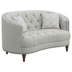 Coaster Furniture Avonlea 505642 Upholstered Sloped Arm Loveseat - Grey Fabric