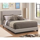 Coaster Furniture Dorian 300763KW Faux Leather Upholstered California King Bed - Grey