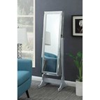 Coaster Furniture Elle 902779 Cheval Mirror with Jewelry Storage - Silver