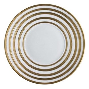 J.L Coquet Hemisphere Bread & Butter - Gold Stripe (Plates - Bread and Butter)