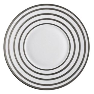 J.L Coquet Hemisphere Salad/Dessert Plate - Platinum Stripe (Plates - Dessert)