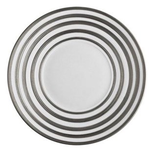 J.L Coquet Hemisphere Bread & Butter - Platinum Stripe (Plates - Bread and Butter)