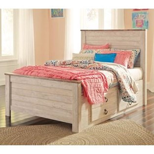 Signature Design by Ashley Willowton B267B22 Full Panel Bed with 2 Storage Drawers (Kids Beds - Bed)