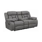 Coaster Furniture Higgins 602262 Upholstered Motion Reclining Loveseat - Grey