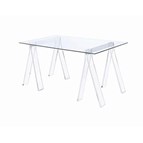 Coaster Furniture Amaturo 801535 59-inch Glass Top Acrylic Writing Desk - Clear