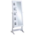 Coaster Furniture Doyle 904031 Cheval Mirror with Jewelry Storage - White