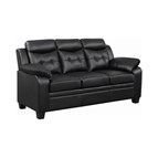 Coaster Furniture Finley 506551 Upholstered Padded Arm Tufted Sofa - Black