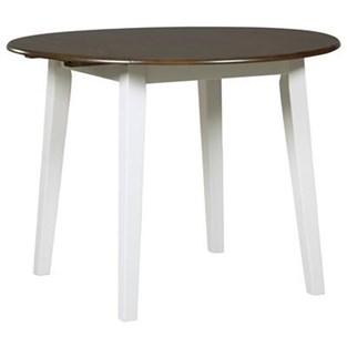 Signature Design by Ashley Woodanville D335-15 Round Dining Room Drop Leaf Table (Dining Tables - Round)
