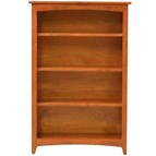 Mako Wood Furniture Pine BC3048 3-Shelf Bookcase