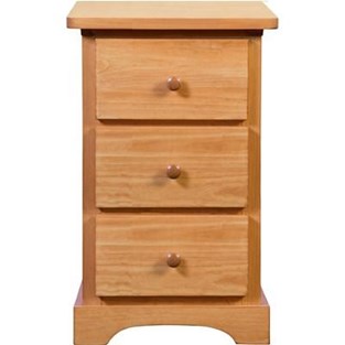 Mako Wood Furniture Polo 800-60-3-MINI Nightstand (Nightstands - 3 Drawers)