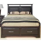 Mako Wood Furniture Sameena 4800 King Upholstered Panel Bed with Storage