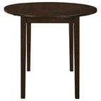 Coaster Furniture Bucknell 130005 3 pc Round Drop Leaf Dining Table Set - Cappuccino