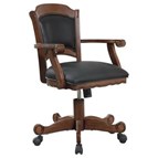 Coaster Furniture Turk 100872 Upholstered Swivel Dining and Game Chair - Tobacco