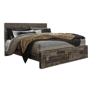 Benchcraft Derekson B200B14 King Panel Bed with 2 Storage Drawers (Beds - King)