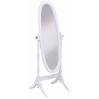 Coaster Furniture Foyet 950802 Wood Adjustable Full Length Cheval Mirror - White