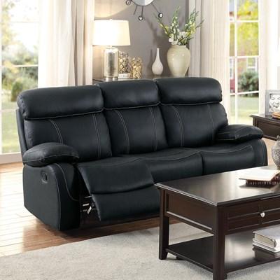 Homelegance Pendu 8326BLK-3 Double Reclining Sofa