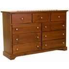 Mako Wood Furniture Polo 800-40-9 Dresser (Mahogany)