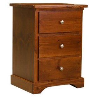 Mako Wood Furniture Polo 800-60-3 Nightstand (Mahogany) (Nightstands - 3 Drawers)