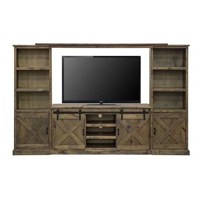 Legends Home Farmhouse FH1003G Entertainment Wall - Barnwood