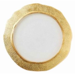 Vietri Rufolo Glass Gold Organic Service Plate/Charger (Charger / Service - Charger Plates)