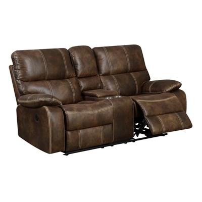Emerald Home Furnishings Jessie James U7130-21-05 Power Reclining Loveseat with Console