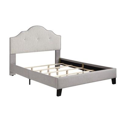 Emerald Home Furnishings Anchor Bay B134-12HBFBR-09 King Upholstered Bed - Cream Stripe