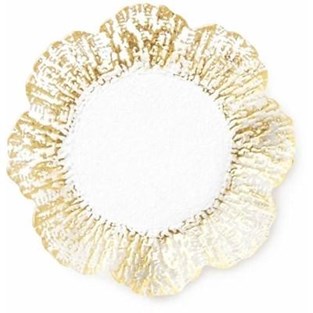 Vietri Rufolo Glass Gold Canape Plate (Plates - Bread and Butter)