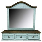 LMT Imports Turquoise Washed VSERU-PT-ACC80D TURQ Dresser Mirror