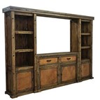 LMT Imports Laguna COB030 MEDIO 4 pc Wall Unit with Copper Panels